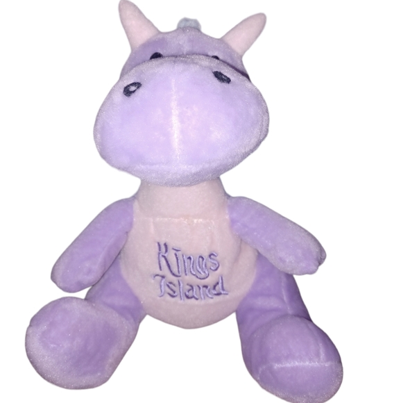 Fiesta Kings Island Purple/Blue Dragon Plush Stuffed Animal 9.5" Sitting A376781 - Picture 1 of 6